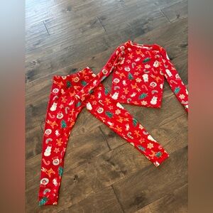 Festive Red Kids Pajamas Set